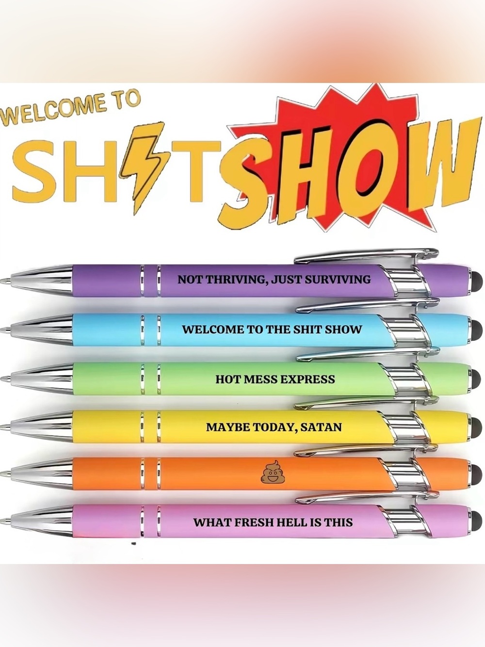 Funny Pen Set of 6 🤭
